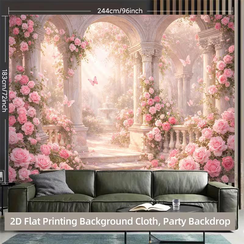 2D Dreamy Pink Floral Palace Backdrop, Rose & Butterfly Photography Background for Party 47.2x31.5inch/120*80cm
2D Dreamy Pink Floral Palace Backdrop, Rose & Butterfly Photography Background for Party 47.2x31.5inch/120*80cm