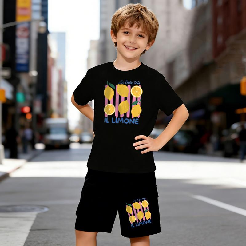 Boys 2 Piece Lemon Print Outfit, Short Sleeve T-Shirt and Shorts Set for Kids Age 5-14,Black and White Sporty Casual Summer Clothes 5-6 Years чёрный
Boys 2 Piece Lemon Print Outfit, Short Sleeve T-Shirt and Shorts Set for Kids Age 5-14,Black and White Sporty Casual Summer Clothes 5-6 Years чёрный