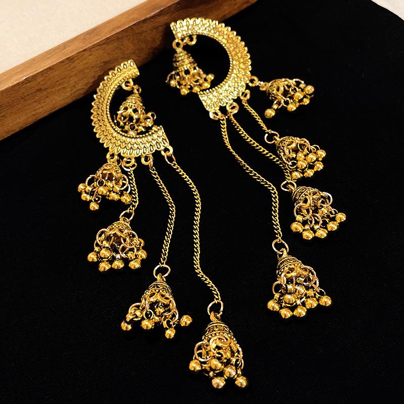 Steel needle European and American round fringed earrings high-end court long earrings retro versatile new earrings women
Steel needle European and American round fringed earrings high-end court long earrings retro versatile new earrings women