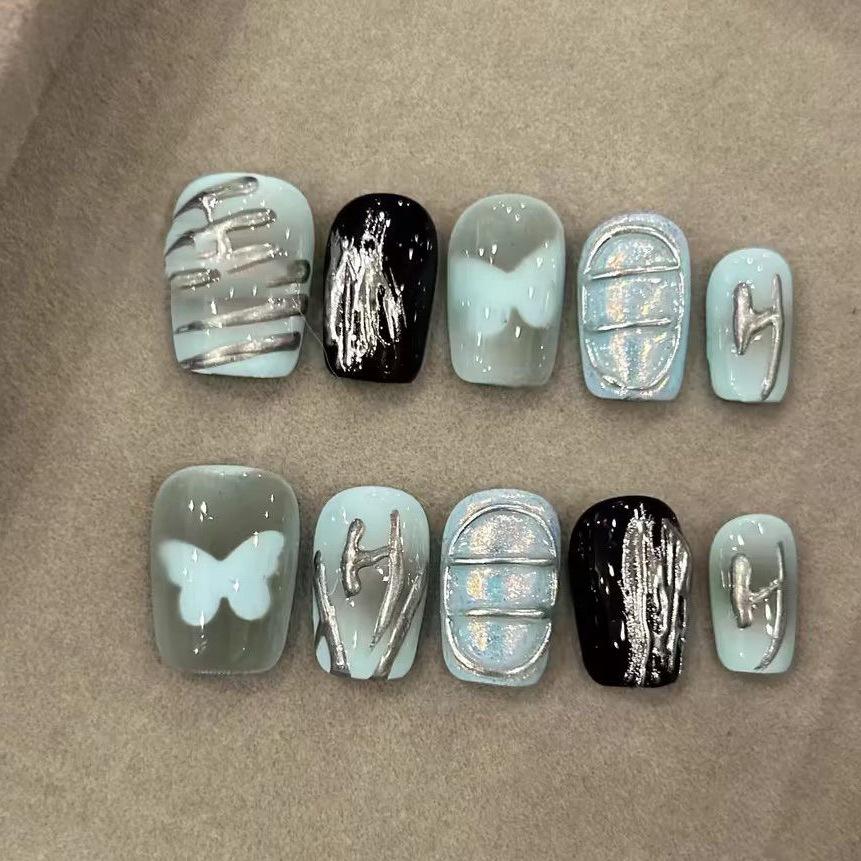 Y2K Korean Handmade Minimalist Press-On Nails: High-End Short 10-Piece Spring/Summer Set
Y2K Korean Handmade Minimalist Press-On Nails: High-End Short 10-Piece Spring/Summer Set