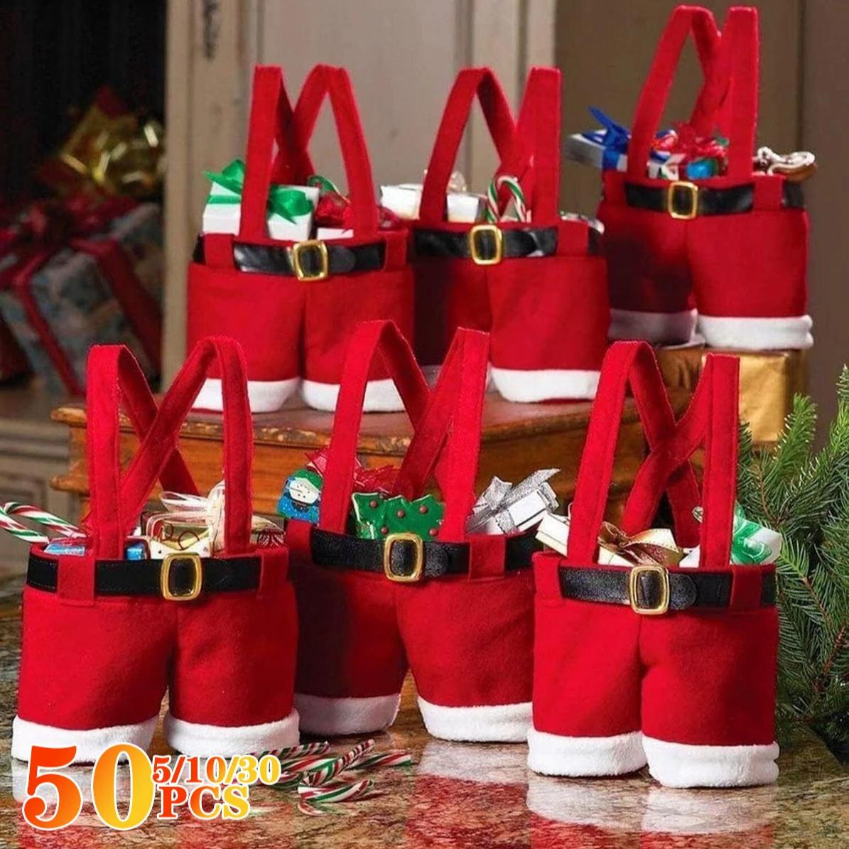 5-50PCS Christmas Decorations Santa Shorts Christmas Gifts Candy Bags Toy Tote Bags Cute Wine Bottle Bags Christmas Party Favors 
5-50PCS Christmas Decorations Santa Shorts Christmas Gifts Candy Bags Toy Tote Bags Cute Wine Bottle Bags Christmas Party Favors
