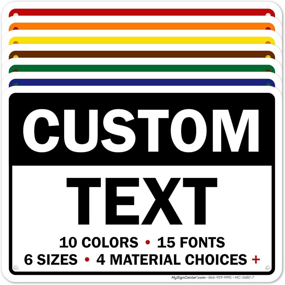 Metal Sign Custom Wall Art Decor for Business Home Office Indoor Outdoor Personalized 20x30cm
Metal Sign Custom Wall Art Decor for Business Home Office Indoor Outdoor Personalized 20x30cm