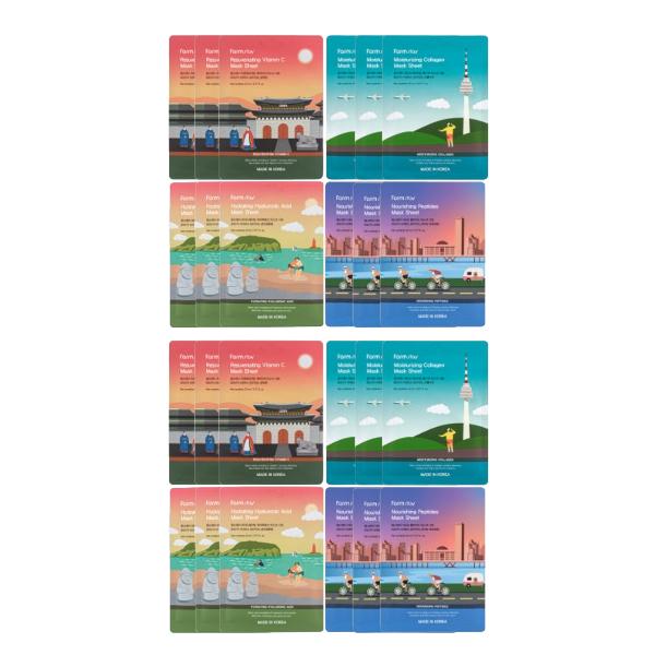 Набір масок FarmStay Подорож до Кореї (1 КОРОБКА / 12 аркушів) 23 мл / 0,78 рідкої унції. на аркуш (3 варіанти) #2box (24 sheets)
Набір масок FarmStay Подорож до Кореї (1 КОРОБКА / 12 аркушів) 23 мл / 0,78 рідкої унції. на аркуш (3 варіанти) #2box (24 sheets)