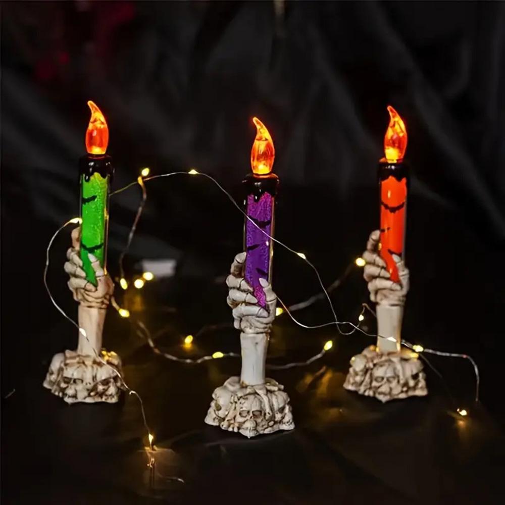 Decorative Candles Skeleton Candlestick Candlelight Horror Halloween Decoration Props LED Horror Ornaments Aromatic Candles
Decorative Candles Skeleton Candlestick Candlelight Horror Halloween Decoration Props LED Horror Ornaments Aromatic Candles