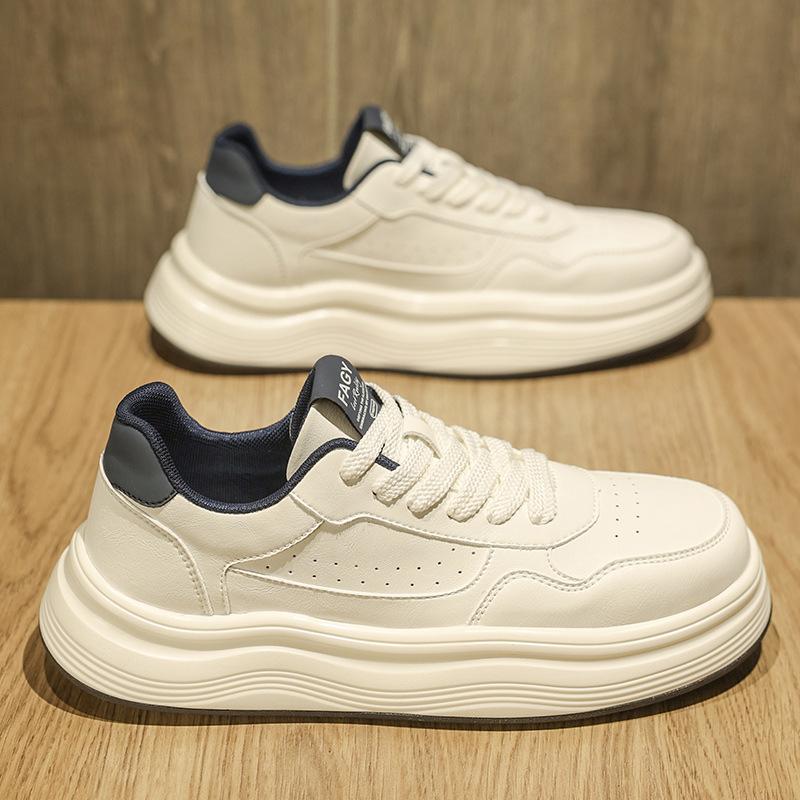 Spring men s shoes 2025 new sports and leisure shoes Korean version of students fashion thick baseplate shoes leather surface white shoes trendy shoes 39
Spring men s shoes 2025 new sports and leisure shoes Korean version of students fashion thick baseplate shoes leather surface white shoes trendy shoes 39