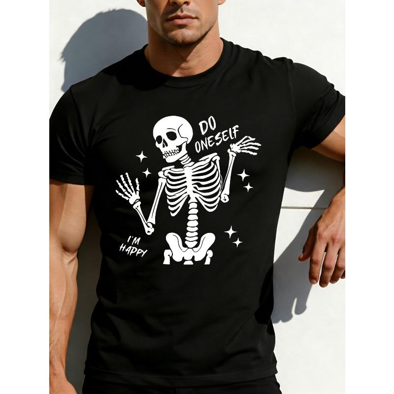 Casual Style Men S T-Shirt Skeleton Do Oneself I M Happy Design Summer Wear Gift for Friends S чёрный
Casual Style Men S T-Shirt Skeleton Do Oneself I M Happy Design Summer Wear Gift for Friends S чёрный