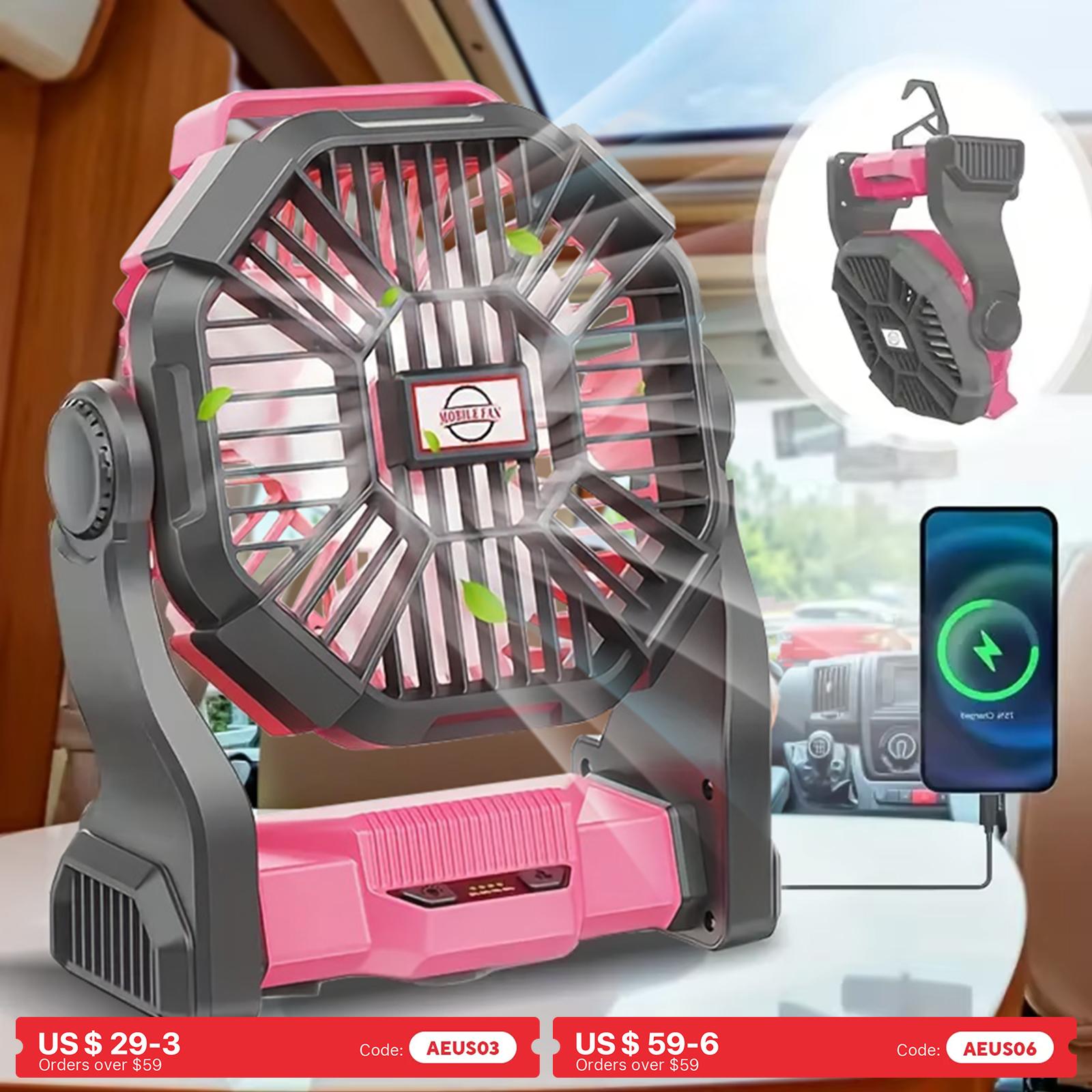 Charging + Lighting + Fan Three-In-One Electric Camping Style Fan with Led Lantern Portable Tent Fan with Rotating Function, Emergency Pow рожевий
Charging + Lighting + Fan Three-In-One Electric Camping Style Fan with Led Lantern Portable Tent Fan with Rotating Function, Emergency Pow рожевий