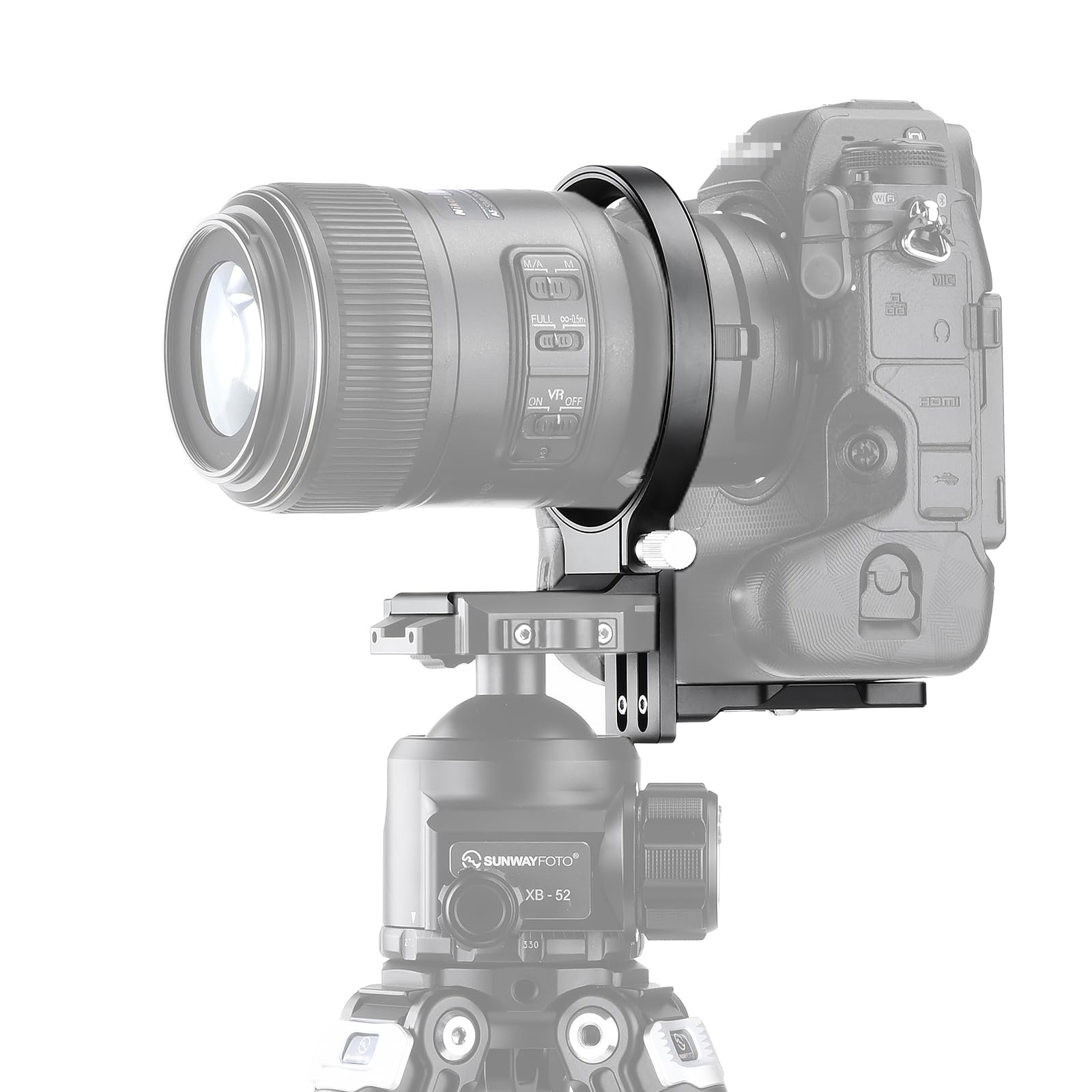 SWFOTO LS-Z9 80mm ring tripod mount, shooting from horizontal to vertical, equipped with ARCA-SWISS type quick release plate, suitable for Z9, R3 SLR
SWFOTO LS-Z9 80mm ring tripod mount, shooting from horizontal to vertical, equipped with ARCA-SWISS type quick release plate, suitable for Z9, R3 SLR