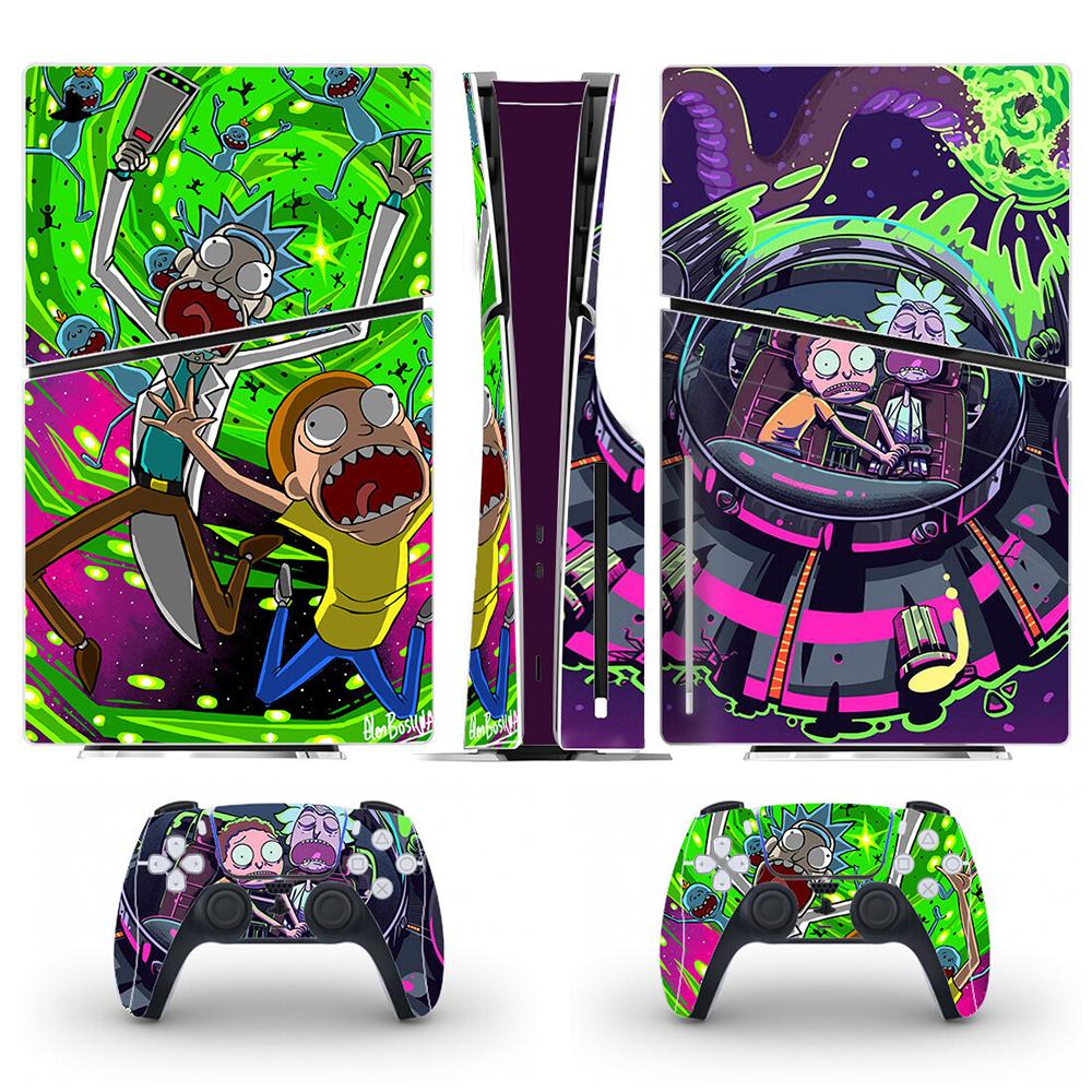 Виниловая наклейка Рик и Морти для PS5 Slim с дисководом, консоль и контроллеры
Виниловая наклейка Рик и Морти для PS5 Slim с дисководом, консоль и контроллеры