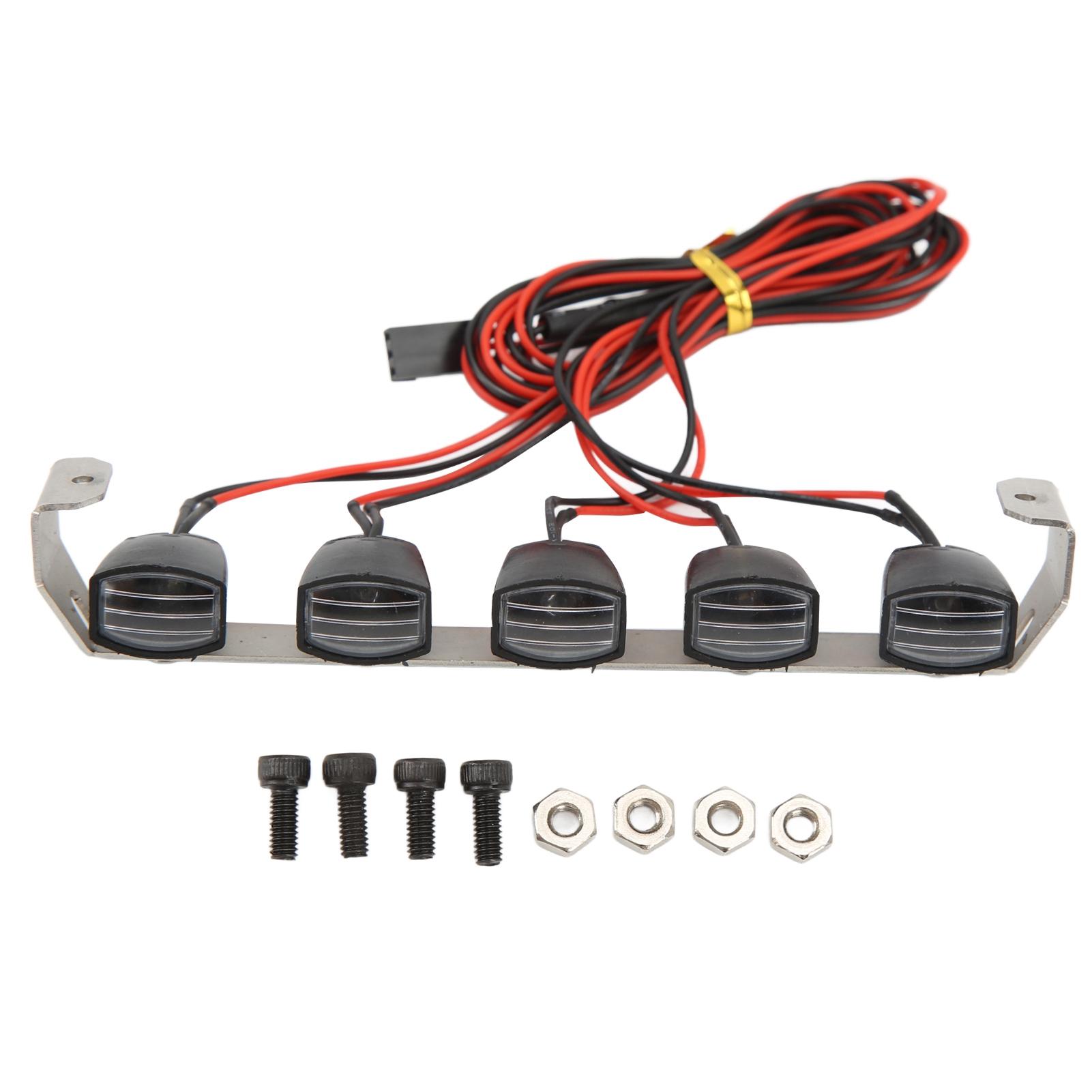 RC Light Bar LED Lights Square Roof Lamp DIY Headlight for SCX10 110 RC Car Crawler5 Lights
RC Light Bar LED Lights Square Roof Lamp DIY Headlight for SCX10 110 RC Car Crawler5 Lights