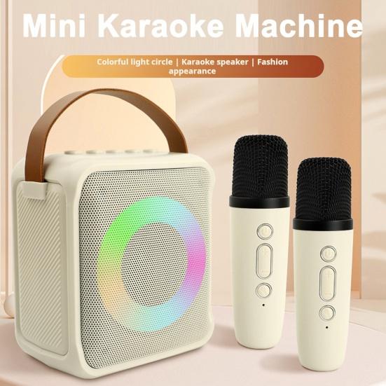 Bluetooth-совместимый динамик с комплектом микрофонов, быстрое подключение, объемные звуковые эффекты без задержек, мини-игрушка для караоке белый
Bluetooth-совместимый динамик с комплектом микрофонов, быстрое подключение, объемные звуковые эффекты без задержек, мини-игрушка для караоке белый
