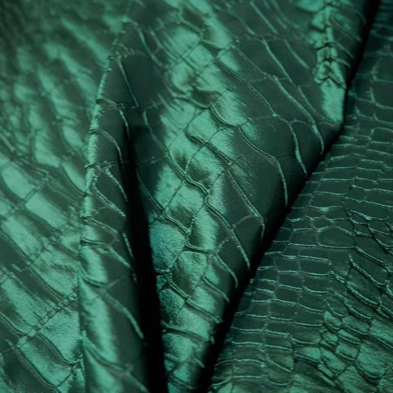 Three Dimensional Block Crocodile Pattern Irregular Bark Texture for Diy Sewing Thin Clothing Jacquard Fabric Designer Fabric 50x135cm зелений
Three Dimensional Block Crocodile Pattern Irregular Bark Texture for Diy Sewing Thin Clothing Jacquard Fabric Designer Fabric 50x135cm зелений