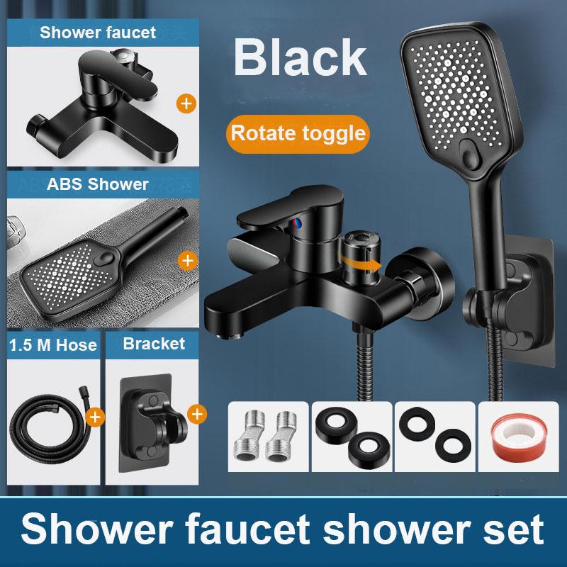Black Bathroom Shower Faucet Brass Mixer Tap Hot Cold Bathroom Accessories Mixer Mixing Valve Bathtub Shower Faucets Set срібний
Black Bathroom Shower Faucet Brass Mixer Tap Hot Cold Bathroom Accessories Mixer Mixing Valve Bathtub Shower Faucets Set срібний