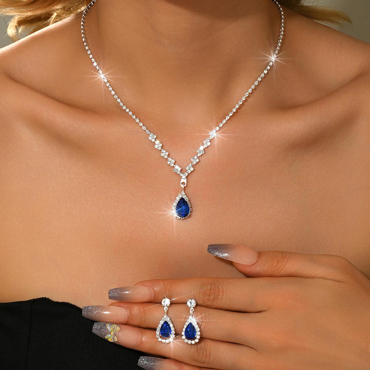 Necklace And Bracelet Accessory Set - Zircon Wedding Accessories Set - Bride s Jewelry Set
Necklace And Bracelet Accessory Set - Zircon Wedding Accessories Set - Bride s Jewelry Set