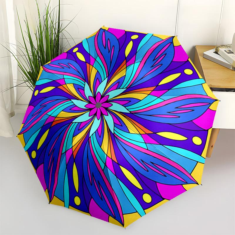 1pc Flower Mandala Pattern Automatic Umbrella Portable Home Essential Umbrella, Iron Umbrella Structure Suitable for All Seasons yy251123200
1pc Flower Mandala Pattern Automatic Umbrella Portable Home Essential Umbrella, Iron Umbrella Structure Suitable for All Seasons yy251123200