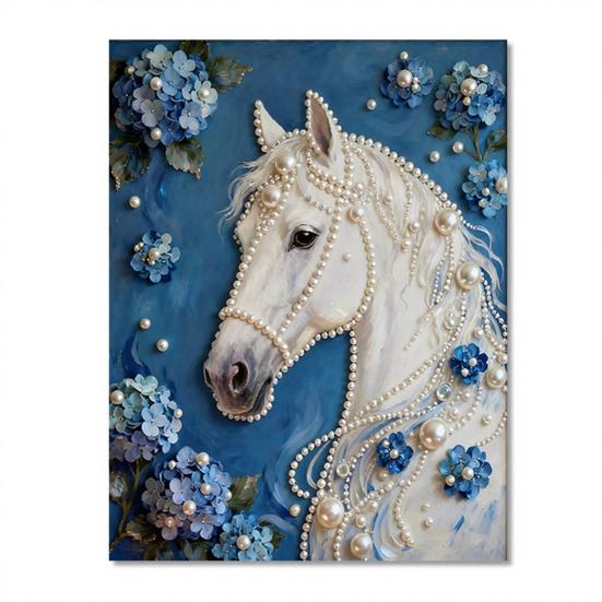 Chinese Horse Year Faux Pearl Painting Kit DIY 3D Lunar New Year Wall Art Zodiac Horse Home Craft Kit Spring Festival Gifts for Beginners Adults without Frame
Chinese Horse Year Faux Pearl Painting Kit DIY 3D Lunar New Year Wall Art Zodiac Horse Home Craft Kit Spring Festival Gifts for Beginners Adults without Frame