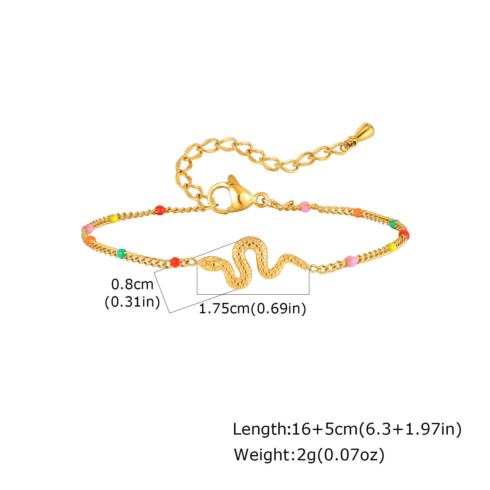 Fashion Personality Stainless Steel Color Oil Dripping Snake Bracelet Cross Br-2627
Fashion Personality Stainless Steel Color Oil Dripping Snake Bracelet Cross Br-2627