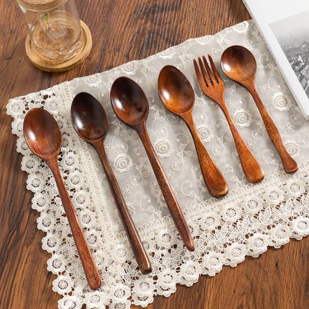 Natural Tea Coffee Tableware For Soup Cooking Kitchen Fork Stirring Spoon Wooden Spoon Coffee Spoon 2
Natural Tea Coffee Tableware For Soup Cooking Kitchen Fork Stirring Spoon Wooden Spoon Coffee Spoon 2