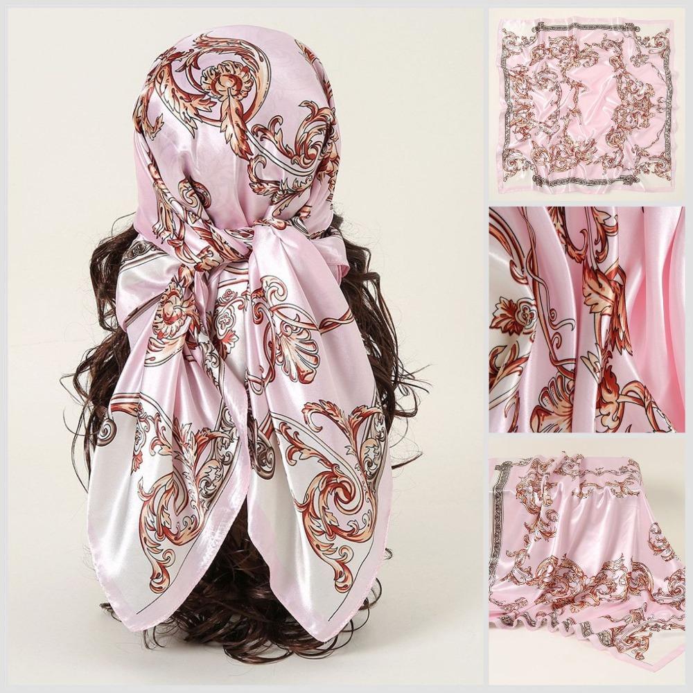 Satin Silk Women Head Scarf Printed Female Shawl Wrap Fashion Large Hair Bandana 05
Satin Silk Women Head Scarf Printed Female Shawl Wrap Fashion Large Hair Bandana 05