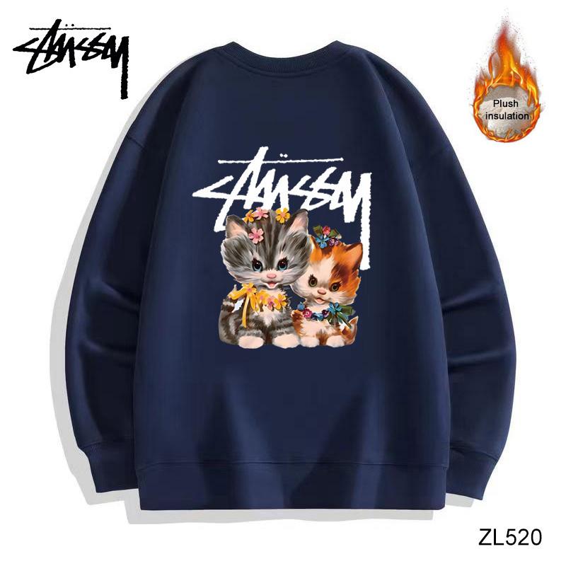 Stussy Autumn Winter Thickening High-quality Cotton Silver Fox Fleece Warm Letter Logo Stutty Cat Round Neck Sweater
Stussy Autumn Winter Thickening High-quality Cotton Silver Fox Fleece Warm Letter Logo Stutty Cat Round Neck Sweater