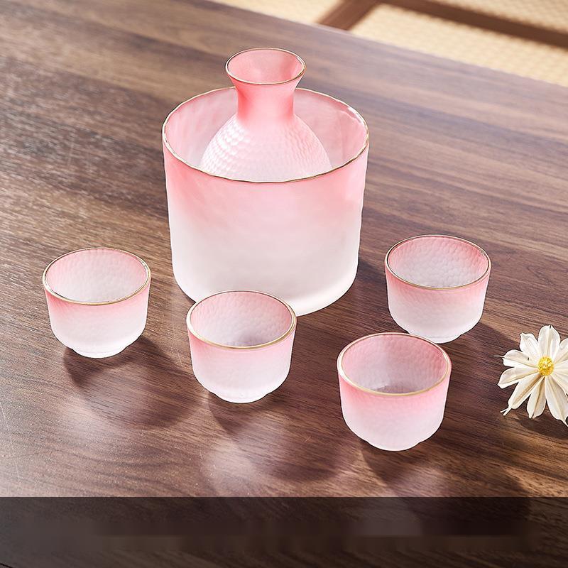 Frosted Pink Sake Pot Sets Japanese Glass Bar Wine Dispenser Chinese Baijiu Soju Shot Glasses Flask Barware Kitchen Accessories
Frosted Pink Sake Pot Sets Japanese Glass Bar Wine Dispenser Chinese Baijiu Soju Shot Glasses Flask Barware Kitchen Accessories