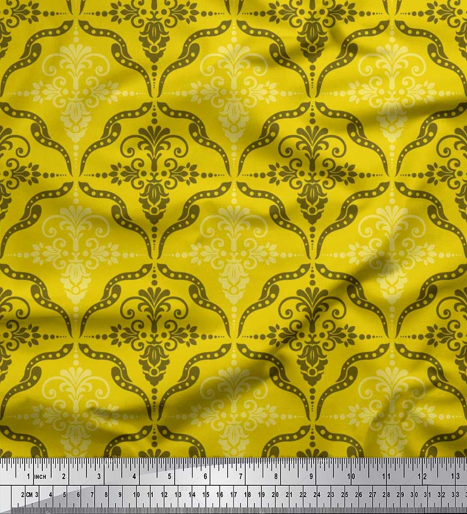 Японська креп-атласна тканина Soimoi, філігранна дамаська тканина для рукоділля з принтом на метри 42 дюйми 42 Inch Wide - Poly Crepe жовтий
Японська креп-атласна тканина Soimoi, філігранна дамаська тканина для рукоділля з принтом на метри 42 дюйми 42 Inch Wide - Poly Crepe жовтий