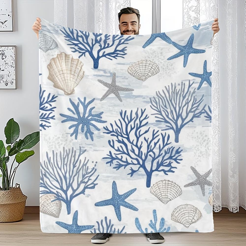 Cozy Coral Starfish Flannel Blanket - Plush Lightweight Ocean Throw Blanket for Bed/Couch/Travel, Seasonal Gift 100x150cm
Cozy Coral Starfish Flannel Blanket - Plush Lightweight Ocean Throw Blanket for Bed/Couch/Travel, Seasonal Gift 100x150cm