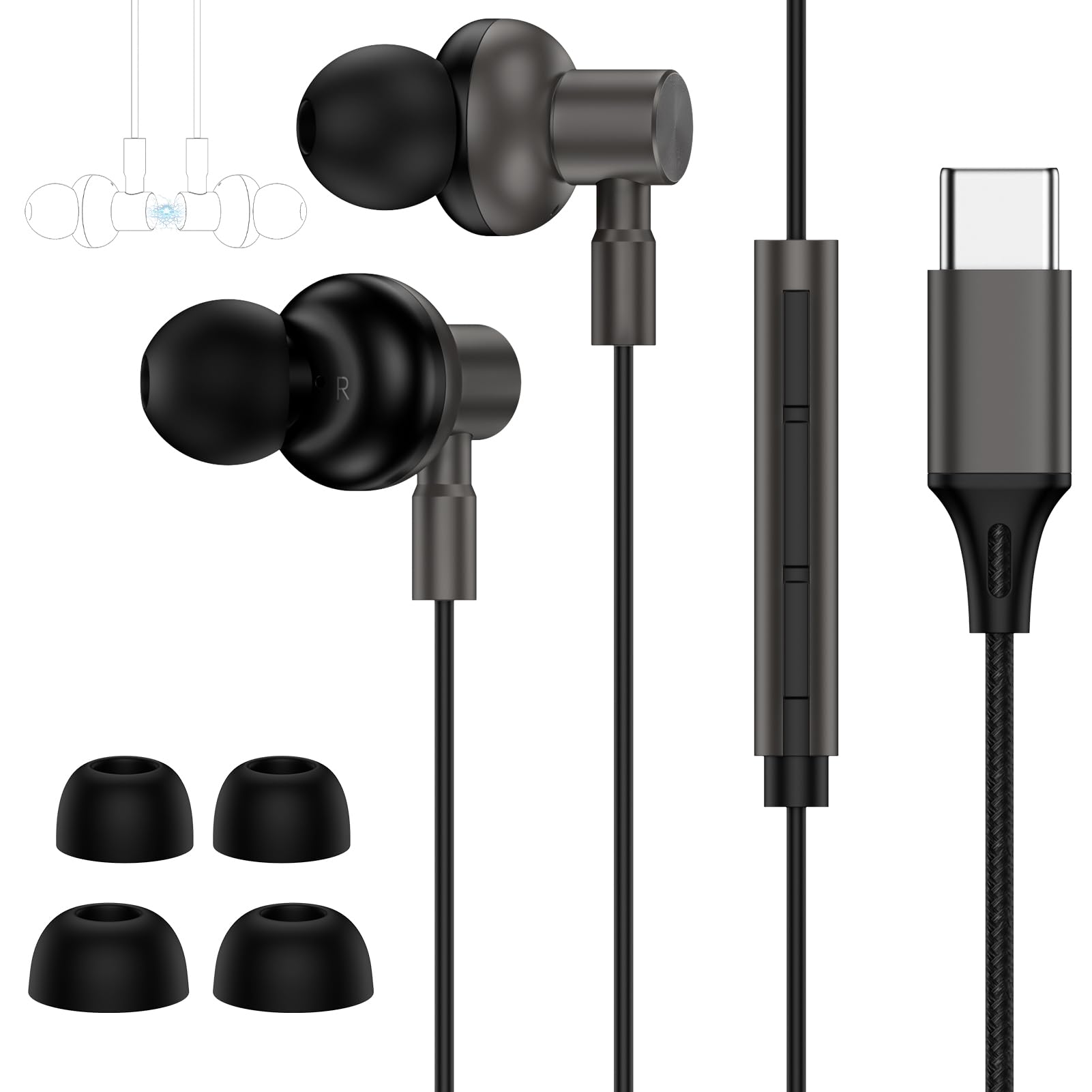 New Wired Earphones for iPhone Nylon Braided Magnetic Adsorption HiFi Sound Volume Deep Noise Isolation Clear Stereo Earphones Headphones [2026
New Wired Earphones for iPhone Nylon Braided Magnetic Adsorption HiFi Sound Volume Deep Noise Isolation Clear Stereo Earphones Headphones [2026