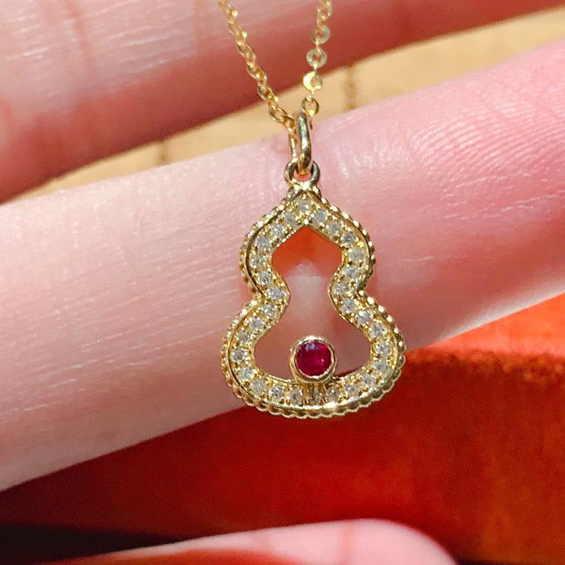 Japanese & Korean Geometric Gourd Necklace: Red Zircon Inlaid, S925 Sterling Silver Women s Jewelry. 925 Sterling Silver
Japanese & Korean Geometric Gourd Necklace: Red Zircon Inlaid, S925 Sterling Silver Women s Jewelry. 925 Sterling Silver