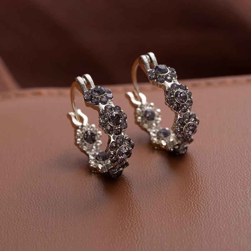Premium Gray Diamond Ring Ear Buckle Earrings Women S Niche Design Super Flash Crystal Earrings Light Luxury Temperament Fashion Earrings
Premium Gray Diamond Ring Ear Buckle Earrings Women S Niche Design Super Flash Crystal Earrings Light Luxury Temperament Fashion Earrings