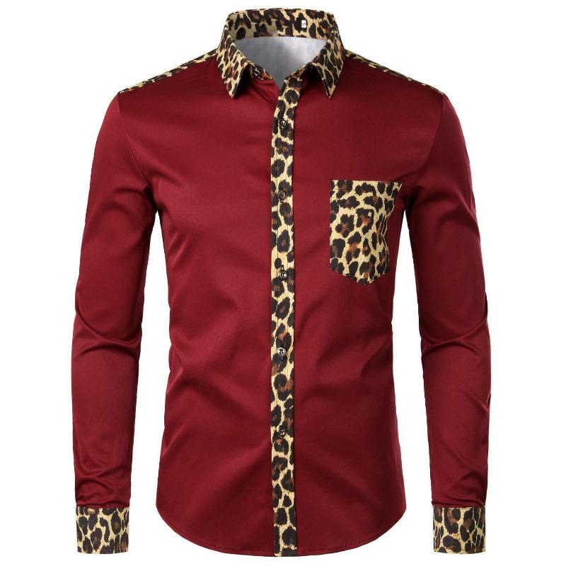 Men s Black Leopard Print Patchwork Long Sleeve Autumn Casual Shirt L
Men s Black Leopard Print Patchwork Long Sleeve Autumn Casual Shirt L