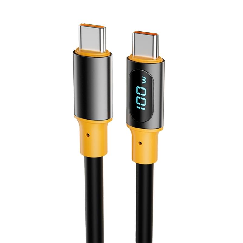Fast Speed PD100W Power Cord Digital Display Charging Cable for Fast Charging and Data Sync Double End USB C Port 1 чорний
Fast Speed PD100W Power Cord Digital Display Charging Cable for Fast Charging and Data Sync Double End USB C Port 1 чорний