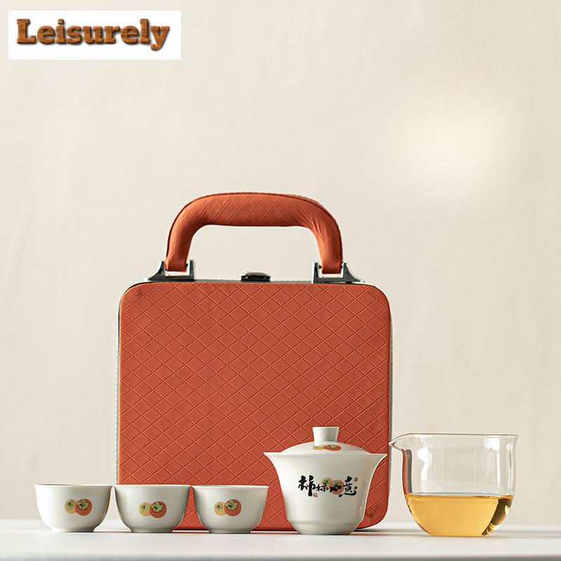 Retro Grass Ash Persimmon Tea Set Kit Ancient Set Of Cups 1 Pot 3 Cups Portable Travel Tea Brewing Picnic Handbag Supplies Gifts
Retro Grass Ash Persimmon Tea Set Kit Ancient Set Of Cups 1 Pot 3 Cups Portable Travel Tea Brewing Picnic Handbag Supplies Gifts