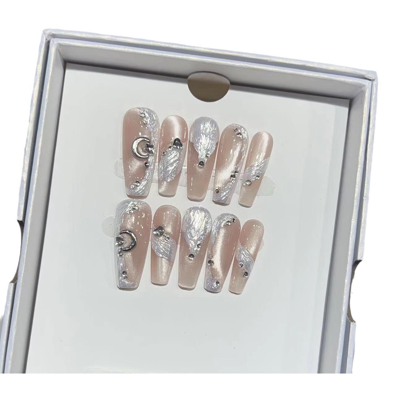 Ношение брони Ручная работа Ледяной нюдовый цвет Хайлайт Кошачий глаз Нейл-арт Пудра Авроры Стример Битый бриллиант Накладной ноготь Съемные ногти Large L
Ношение брони Ручная работа Ледяной нюдовый цвет Хайлайт Кошачий глаз Нейл-арт Пудра Авроры Стример Битый бриллиант Накладной ноготь Съемные ногти Large L