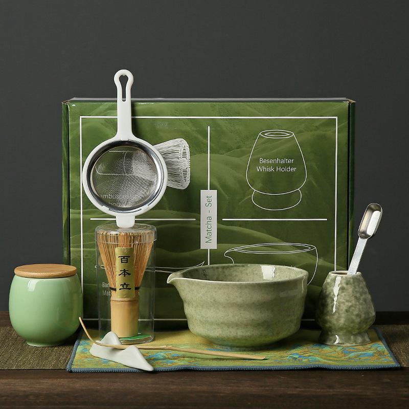 Набор для приготовления японского матча из 9 предметов, бамбуковая кисточка для матча, изысканная чаша для матча, подарочная коробка с венчиком, роскошные чайные инструменты, отличные подарки
Набор для приготовления японского матча из 9 предметов, бамбуковая кисточка для матча, изысканная чаша для матча, подарочная коробка с венчиком, роскошные чайные инструменты, отличные подарки