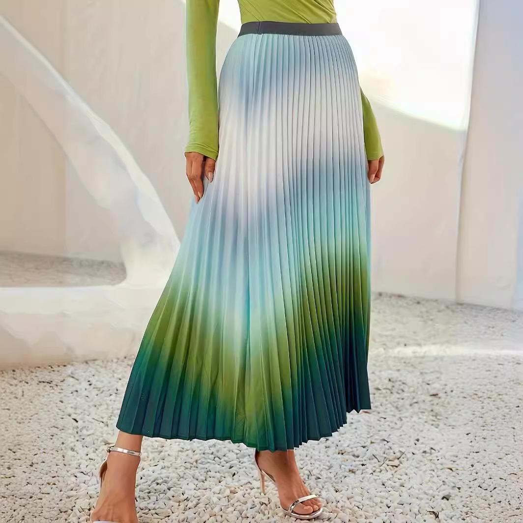 Qooth Colorful Exaggerated Style Pleated Skirt Calf Length Trendy Full Skirt Elastic Waist Mid Skirt QT2610 XXL зелёный
Qooth Colorful Exaggerated Style Pleated Skirt Calf Length Trendy Full Skirt Elastic Waist Mid Skirt QT2610 XXL зелёный