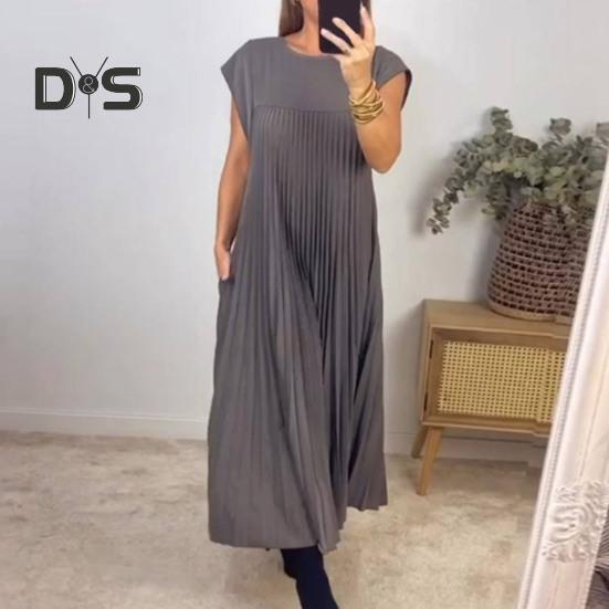 Женское летнее платье плиссированное однотонное свободное платье трапециевидной формы без рукавов длиной до середины икры мягкое дышащее летнее повседневное платье миди
Женское летнее платье плиссированное однотонное свободное платье трапециевидной формы без рукавов длиной до середины икры мягкое дышащее летнее повседневное платье миди