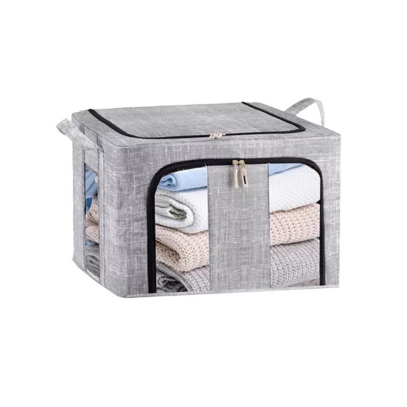 66л Складной ящик для хранения из плотной ткани, стальной каркас, органайзер для гардероба
66л Складной ящик для хранения из плотной ткани, стальной каркас, органайзер для гардероба