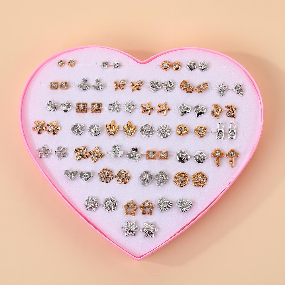 36 Pairs of love box-shaped plastic ear studs, geometric earrings, and ear rings
36 Pairs of love box-shaped plastic ear studs, geometric earrings, and ear rings