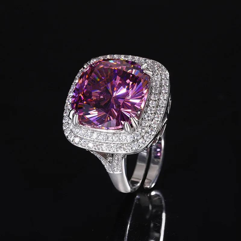 Exquisite Adjustable Ring Pendant Necklace Blue Pink High Carbon Drill Cushion Cut Jewelry in Elegant Style for Women Party Gift One size
Exquisite Adjustable Ring Pendant Necklace Blue Pink High Carbon Drill Cushion Cut Jewelry in Elegant Style for Women Party Gift One size