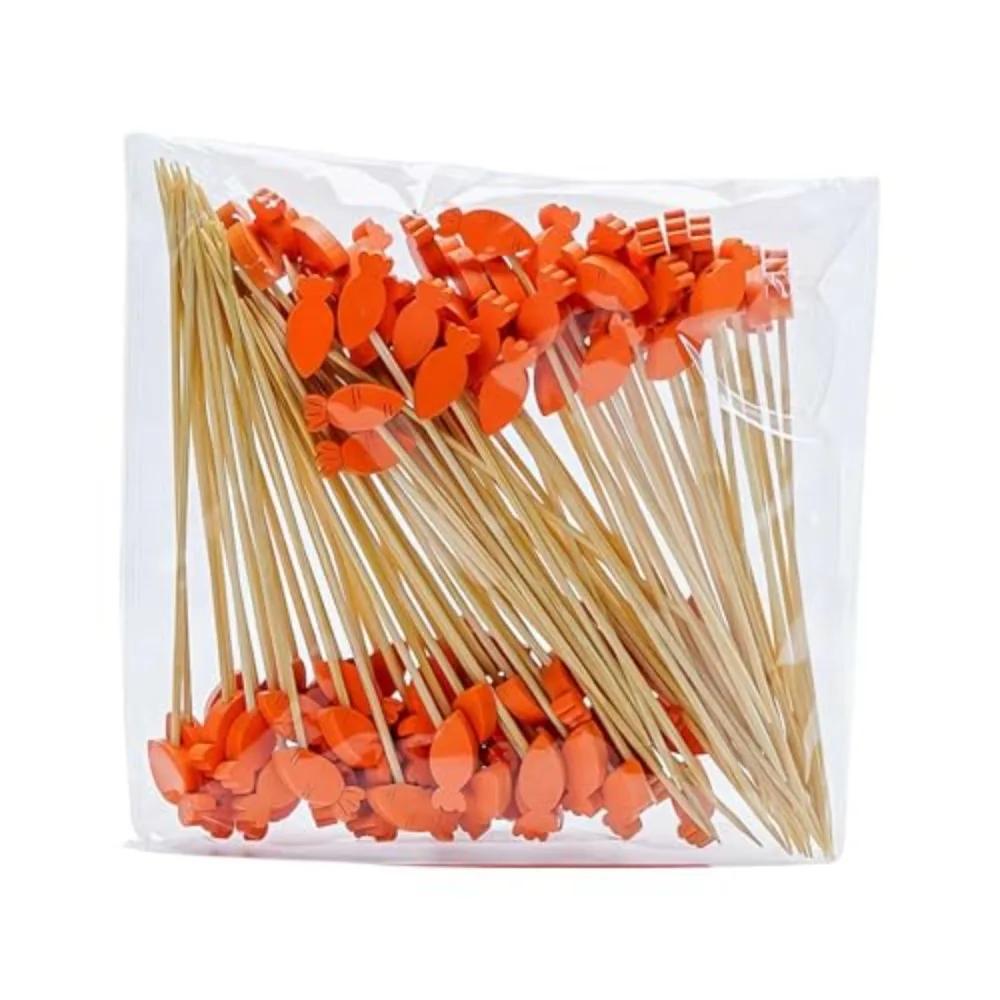 100Pcs/Set Easter Toothpicks Disposable Bunny Carrots Cocktail Picks Multifunctional Fruit Salad Bamboo Sticks
100Pcs/Set Easter Toothpicks Disposable Bunny Carrots Cocktail Picks Multifunctional Fruit Salad Bamboo Sticks