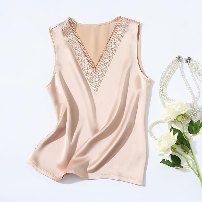 Women s V-Neck Satin Vest with Cutout Embroidery - Solid Sleeveless Base Layer Extra Large зелений
Women s V-Neck Satin Vest with Cutout Embroidery - Solid Sleeveless Base Layer Extra Large зелений