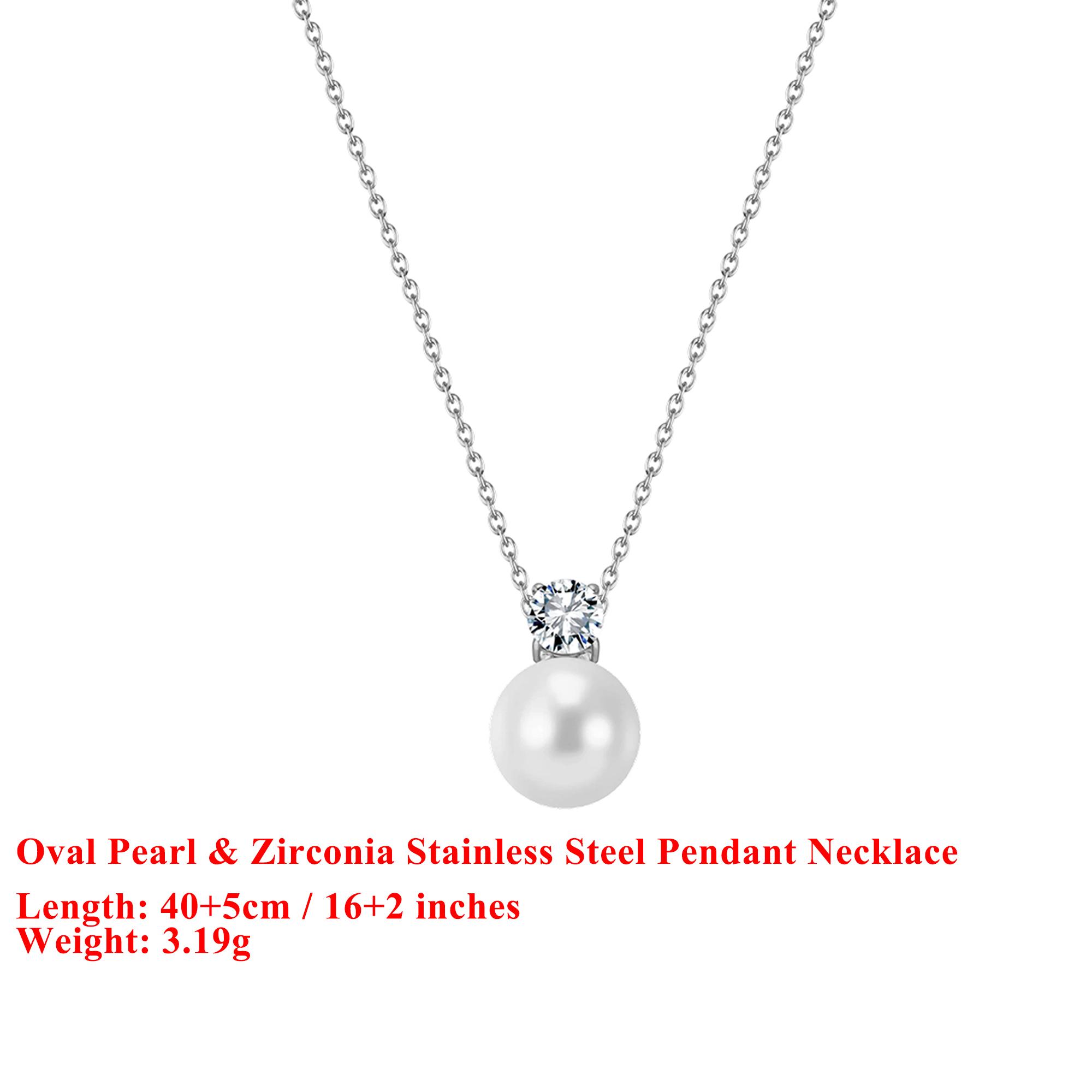 EFFIE QUEEN Stainless Steel 18k Gold Oval Pearl and Zirconia Pendant Necklace Simple Jewelry for Women Banquet Party Gift STPN03 серебряный
EFFIE QUEEN Stainless Steel 18k Gold Oval Pearl and Zirconia Pendant Necklace Simple Jewelry for Women Banquet Party Gift STPN03 серебряный