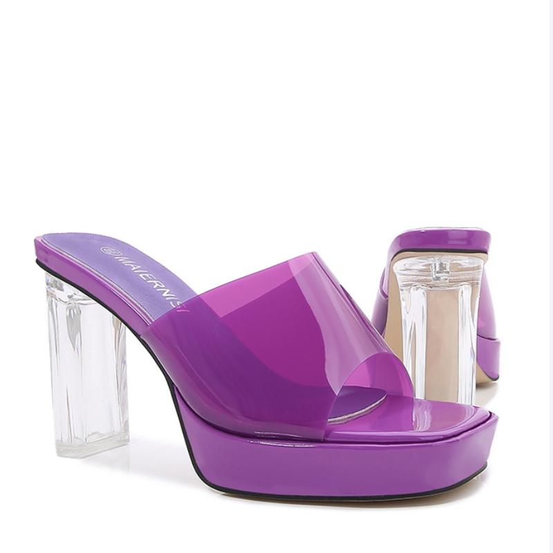 Прозорі ПВХ Шльопанці Жіночі Літні Туфлі Платформа Вуличні Прозорі Високі Підбори Слайди Розкішні Сандалі Жіноче Вечірнє Взуття Великий розмір 37 фіолетовий
Прозорі ПВХ Шльопанці Жіночі Літні Туфлі Платформа Вуличні Прозорі Високі Підбори Слайди Розкішні Сандалі Жіноче Вечірнє Взуття Великий розмір 37 фіолетовий