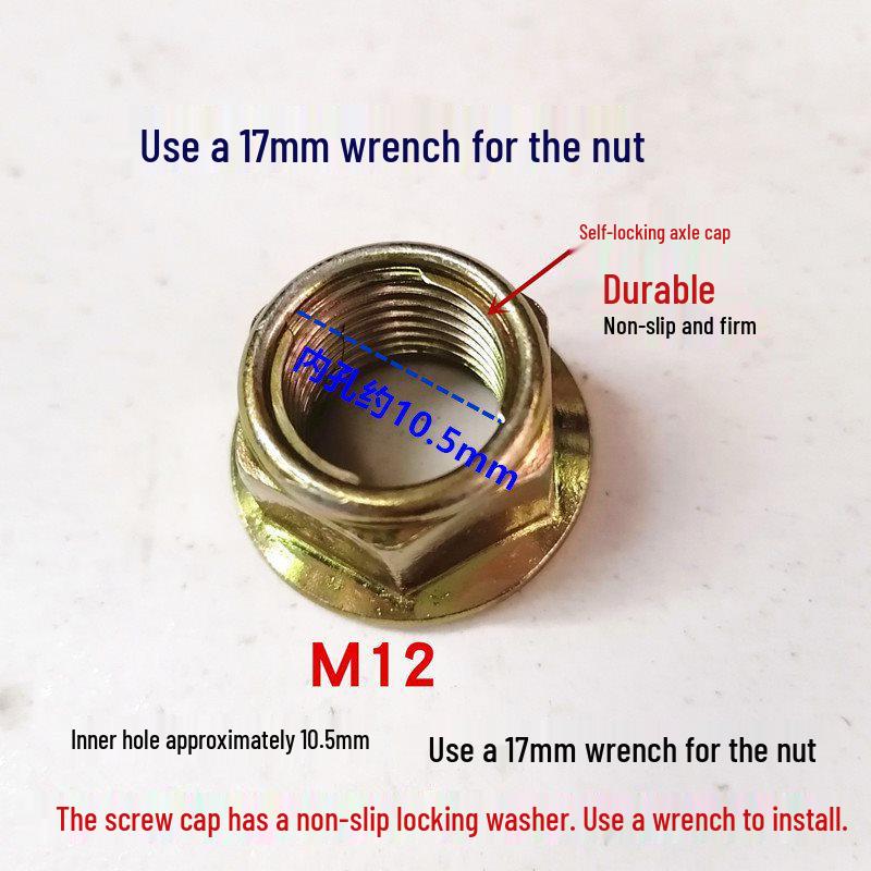 Electric Motorcycle Tricycle Axle Nut Cap M10-M16 Screws
Electric Motorcycle Tricycle Axle Nut Cap M10-M16 Screws