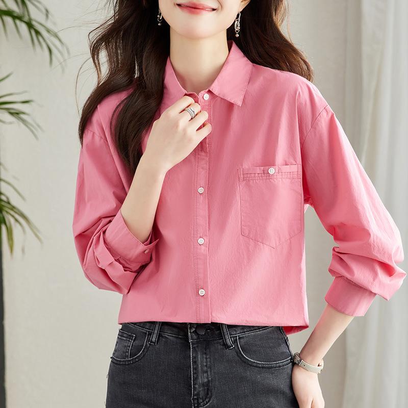 Белая рубашка с лацканами из чистого хлопка с длинными рукавами для женщин для весны и осени, в корейском стиле, свободного кроя, приталенная, однотонная рубашка для женщин XXL
Белая рубашка с лацканами из чистого хлопка с длинными рукавами для женщин для весны и осени, в корейском стиле, свободного кроя, приталенная, однотонная рубашка для женщин XXL