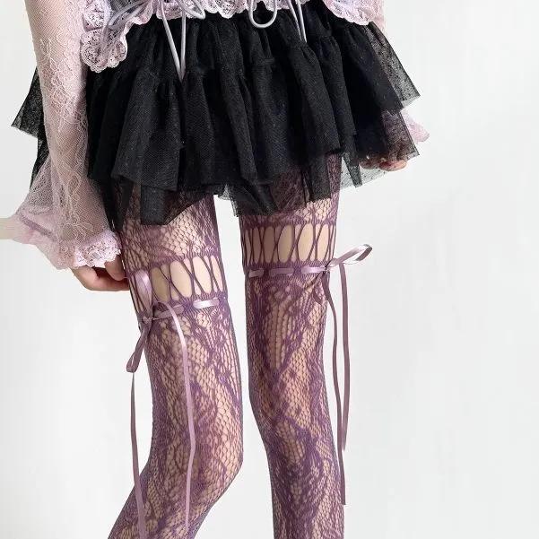 Women Sexy See Through Mesh Sheer Fishnet Stockings JK Uniform Bow Tie Strap Lace Bottoming Pantyhose New Design Beige Tights One Size фіолетовий
Women Sexy See Through Mesh Sheer Fishnet Stockings JK Uniform Bow Tie Strap Lace Bottoming Pantyhose New Design Beige Tights One Size фіолетовий