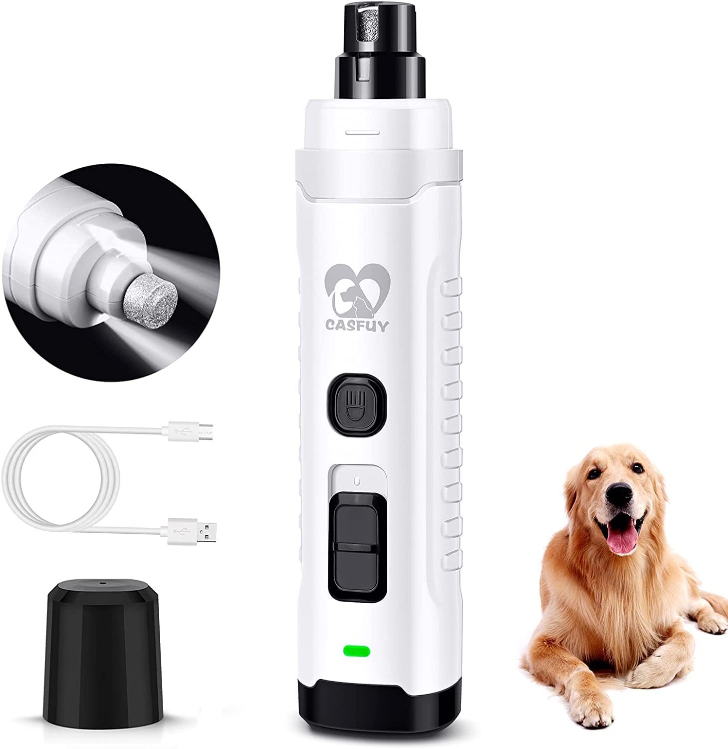 Casfuy Dog Nail Clippers with 2 LED Lights for Large Medium Dogs 3X Powerful 2 Speed Electric Pet Nail Clippers Rechargeable Quiet Painless Paw белый
Casfuy Dog Nail Clippers with 2 LED Lights for Large Medium Dogs 3X Powerful 2 Speed Electric Pet Nail Clippers Rechargeable Quiet Painless Paw белый