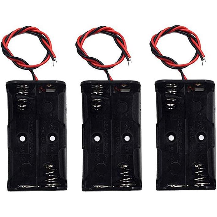 (Pack of 3 2 AA Battery Holder with Leads, 2 AA Battery Holder with Wires
(Pack of 3 2 AA Battery Holder with Leads, 2 AA Battery Holder with Wires