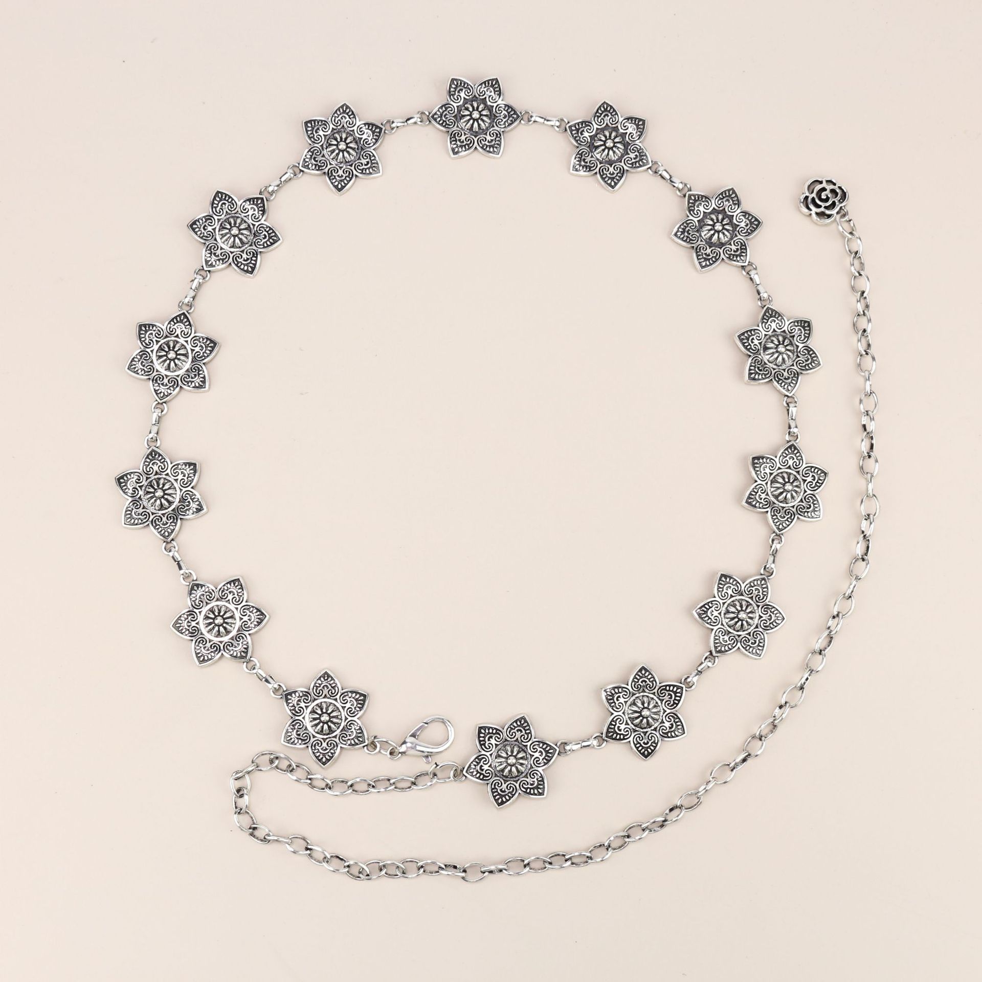 Waist Chain Women S High Sense Women S Retro Silver Flower Summer With Skirt Metal Chain Belt Chain
Waist Chain Women S High Sense Women S Retro Silver Flower Summer With Skirt Metal Chain Belt Chain